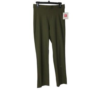 $ 98 IC COLLECTION Stretch Woven Slim Leg Slit Hem‎ Ankle Pants SM NWT
